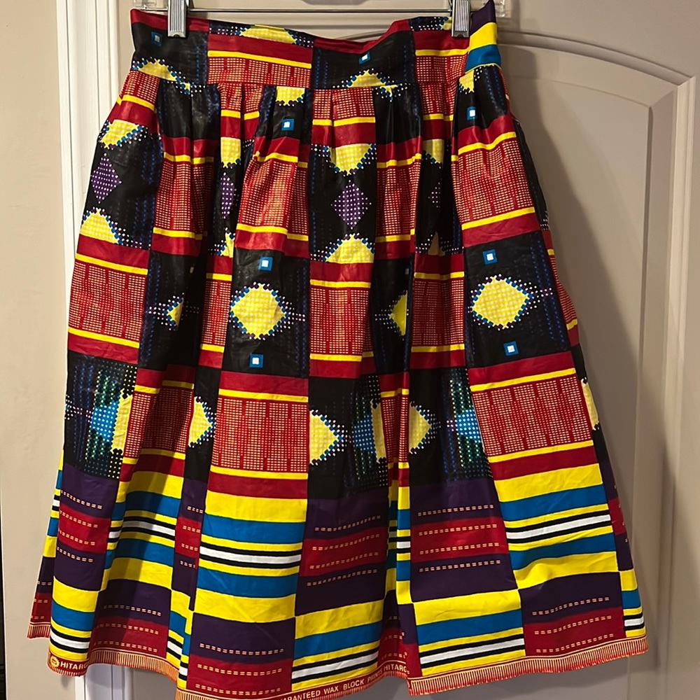 African Wax-cotton skirt
